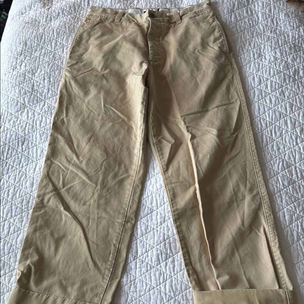 Mens Tan Pants Katherine Hepburn chic! 32x32 unisex oversized preppy